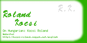 roland kocsi business card